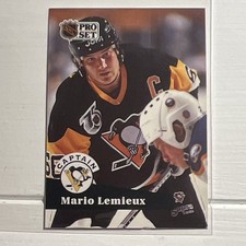 Pro Set 1991-92 Mario Lemieux #581 Captain Pittsburgh Penguins NHL Card