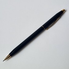 Vintage Cross Classic Twist Mechanical Pencil Matte Black Gold Trim Made USA