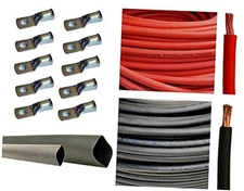 2 AWG 5 Feet Black + 5 Feet Red (10 Feet Total) 2 Gauge 5 ft Black + 5 ft Red