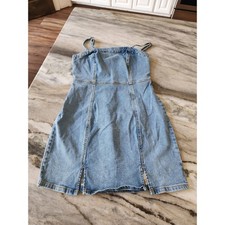 Aeropostale Denim Mini Dress Blue Jean Sleeveless Sundress Women's Small Gameday