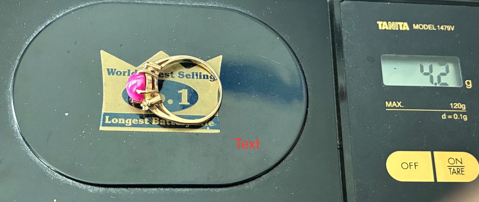 Beautiful Cabochon Starfire Ruby and Diamond Ring… - image 8