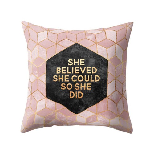 Square Car Seat Waist Winter Warm Pillow Cases Cushion Cover Gold Shining - Picture 6 of 6