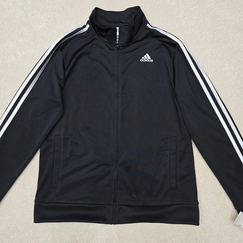 Adidas Essentials Boy 3-Stripes Track Jacket Color Black Youth X Large (18/20) - Picture 3 of 10