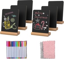 Chalkboard Signs 6 Pack Mini Chalk Board Sign Board W/ Stand Food Buffet Parties
