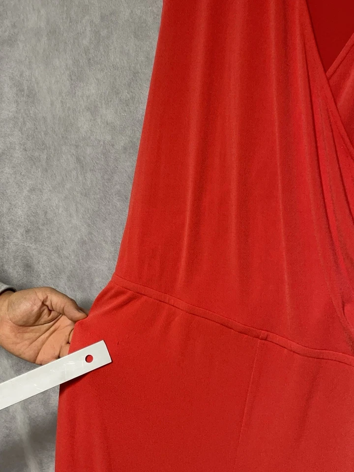 Mono Ralph Lauren Mujer XXL Coral Pierna Ancha Cinturón Envoltura Sobrepelliz Mangas Gorra Foto 4 de 4