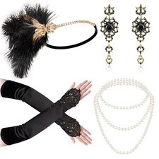 1920s Flapper Costume Accessories Set for Women, Great Gatsby Costume Roaring...