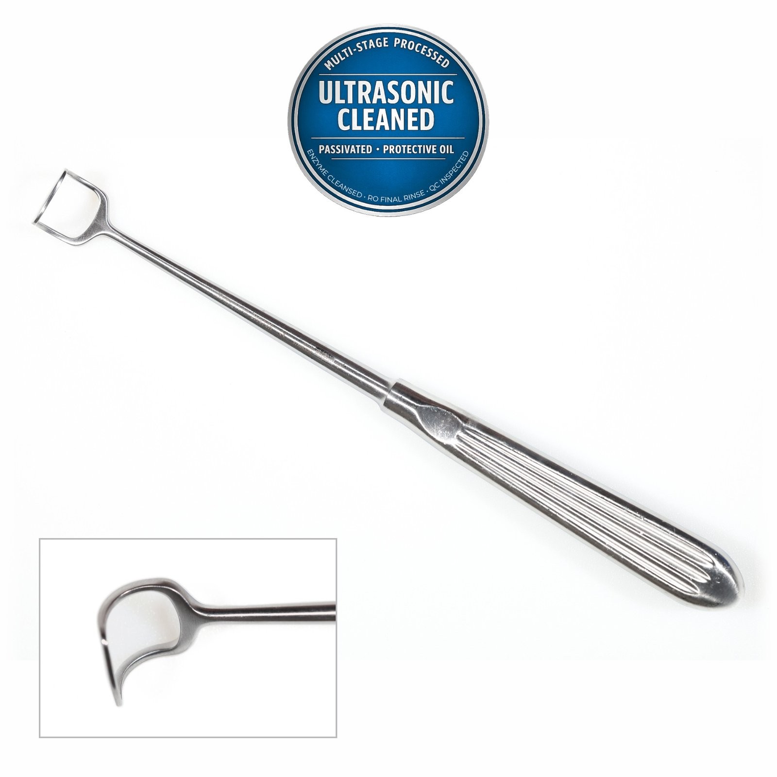 Aesculap OM473R Barnhill Adenoid Curette, Curved, Size 3, 8-3/4in