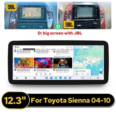 12.3'' HD Touchscreen for Toyota Sienna 2004-2010 GPS/Backup Camera/Split Screen