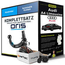 Für AUDI A4 Limousine 8W2,B9 Anhängerkupplung abnehmbar +eSatz 13pol 15- NEU