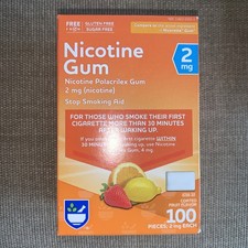 Rite Aid Nicotine Gum 2mg Fruit Flavor 100 Pieces Exp 2026 