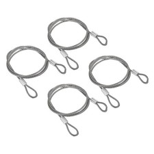 Cavo in Acciaio Inox, Confezione da 4 Corde Filo Rivestite in PVC 1/8" per Ringhiera a Ponte 3,3ft