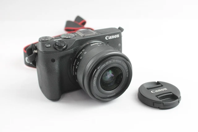 Canon EOS M3 Mirrorless Digital Camera Working w/ Canon EFM 15-45mm F/3.5-6.3