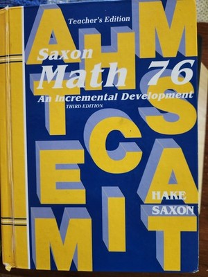 saxon math 7/6 Teacher's Edition Third edition