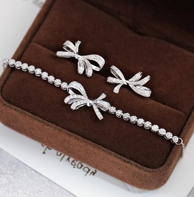 18K White Gold Snowflake Diamond Bracelet, Natural 0.70ct Diamonds, Full Pave