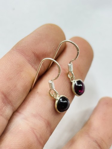 Silver earrings with garnet never worn - 第 2/3 張圖片