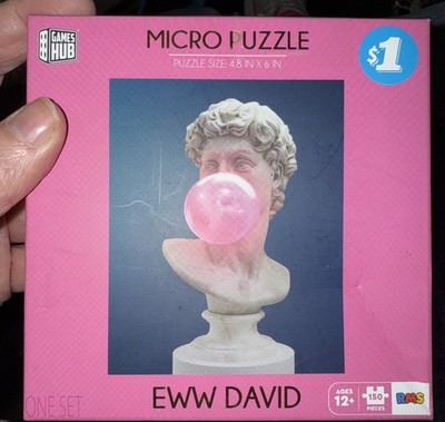 Micro Puzzle Eww David Stocking Stuffer Novelty New in Box 150 Pieces 4.6''x6''