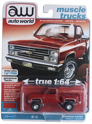 Auto World 1986 Chevrolet Silverado K10 Stepside Muscle Truck [rot]