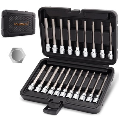 20teiliges Extra Langes InnensechskantBitSteckschlüsselsatz mit 3/8'' Antrieb ...