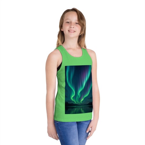 Aurora Borealis Kid's Jersey Tank Top | Summer Tee, Beachwear, Birthday - Picture 10 of 16