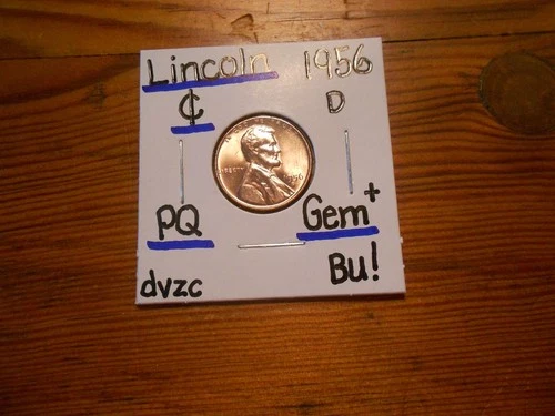 1956D Lincoln Cent Gem BU+ SUPERB!!!! PQ!!!! WOW!!!!!