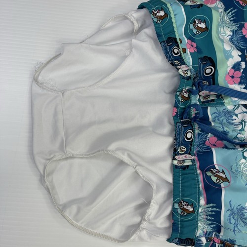 Buc-ee’s Youth Swim Trunks Youth Large Cars Surfing Floral Teal Green Damaged - Picture 14 of 18