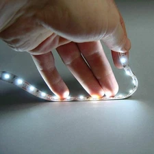 Ultra Thin 12V LED Tape White 12 Inches Johnny Law Motors KICLEDTAPWT hot rod