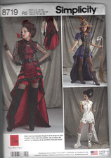 8719 SIMPLICITY - COSTUME: SHRUG CORSET SKIRT CAPE - Sz: 14/16/18/20/22