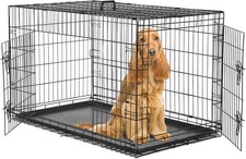 BestPet 48" Dog Folding Crates - Black Kennel pets large dogs
