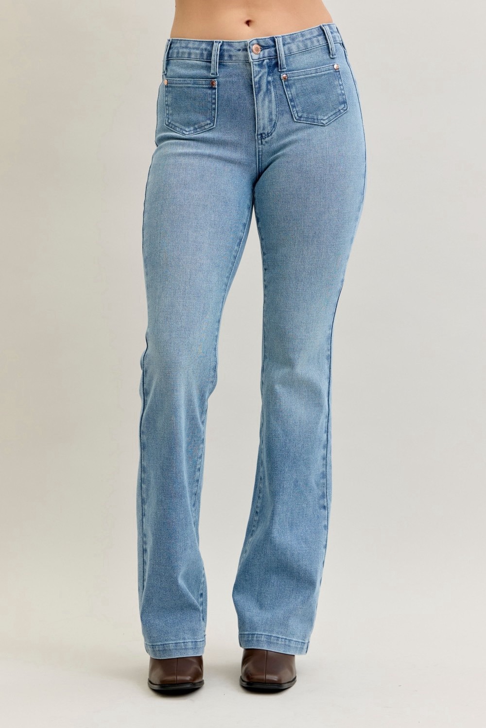 With Contrast Wash & Front Patch Pockets