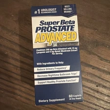 Super Beta Prostate Advanced Reduce Urinary Frequency 60 Caps Exp 12/2027