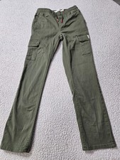 Levi's Boy's Drawstring army green Tapered Leg Twill Cargo Pockets Pants Size 10