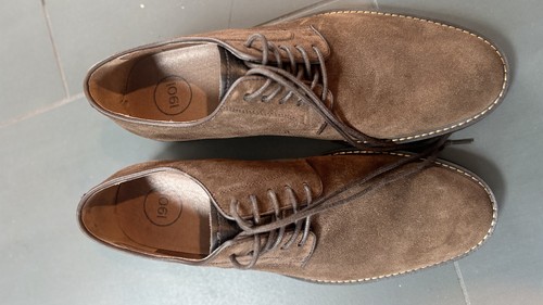 Tod's Brown Suede Cap-Toe Shoes, Size 9-1/2