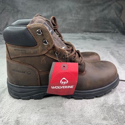 Wolverine Carlsbad Work Boots Mens 13 Brown 6 inch Waterproof New