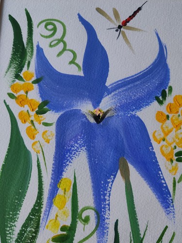 BERYL MAILE Original Signed Floral Painting in Gouache on Paper - Picture 2 of 22