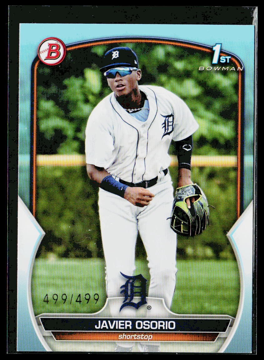 2023 Bowman Prospects Sky Blue #499/499 Javier Osorio #BP-4 Detroit Tigers