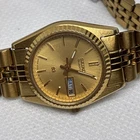 Vintage Ladies Seiko SQ 3Y03-0169 Gold Tone Day/Date Watch - FOR PARTS!!!REPAIR!