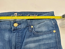 7 For All Mankind Jeans Womens 30x31 "A" Pocket Flared Stretch Flex Blue
