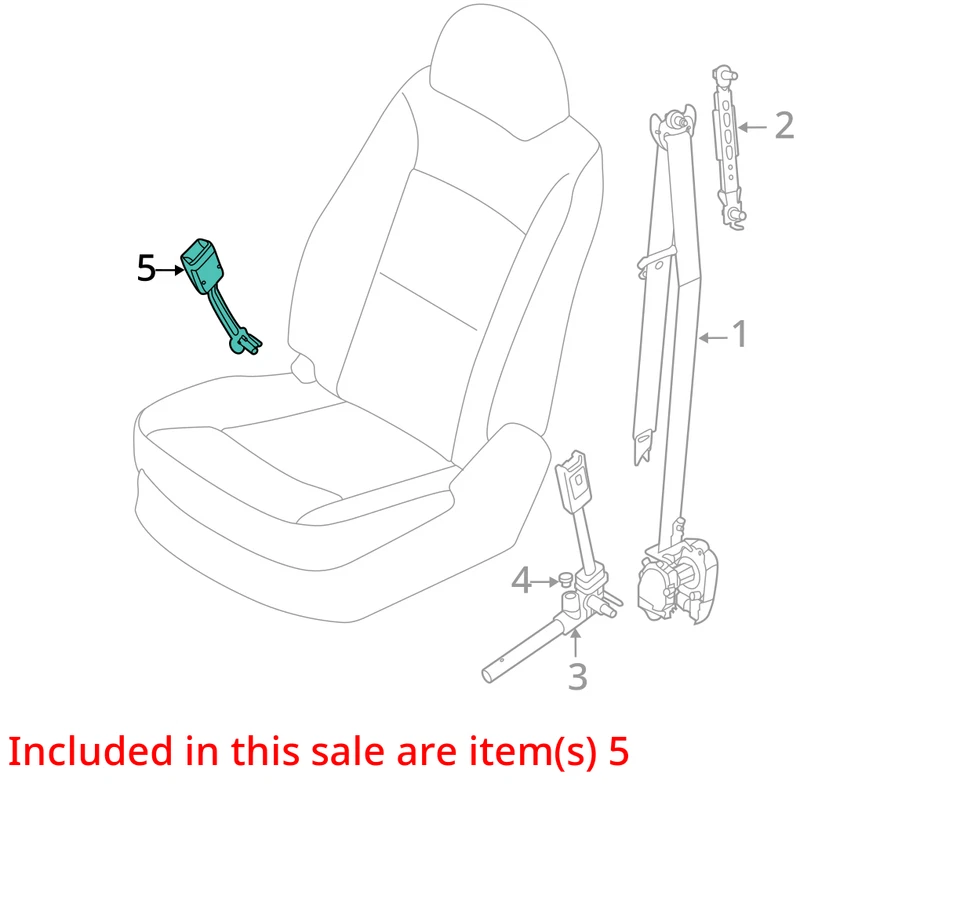 Cinturón de seguridad delantero cubo asiento pasajero retractor se adapta a 14-15 SORENTO 10236286 Foto 4 de 4