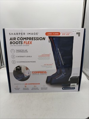 Sharper Image Air Compression Boots Flex, Large/XLarge - New-Open Box