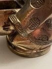 Vintage/Antique Chinese Man Holding Bowl Hand Carved Brass Statue: 4.8", 1.9lb — photo 7