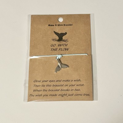 Make A Wish Bracelet  Go With The Flow  Cord Bracelet (NEW IN BAG) WT-MNT
