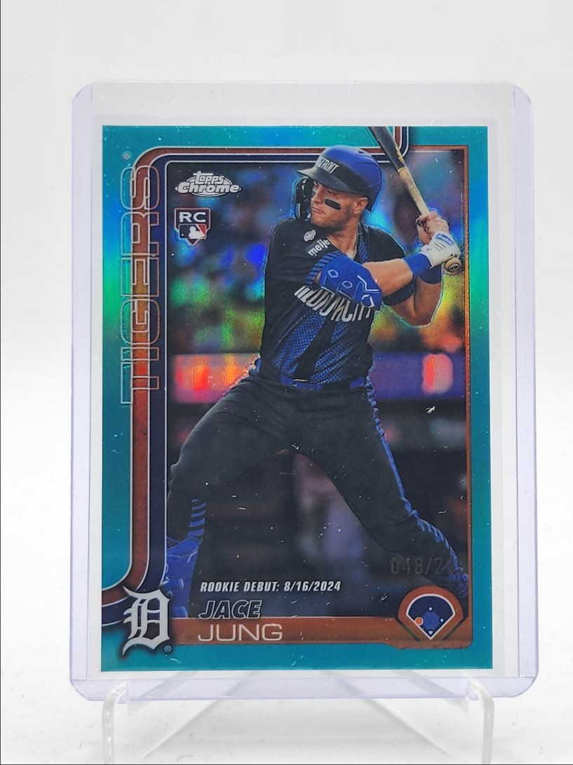 JACE JUNG 2025 TOPPS CHROME UPDATE ROOKIE DEBUT TEAL RC /299 Q1940