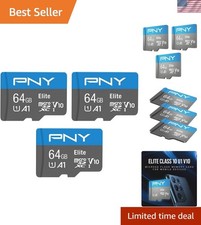 64GB Elite UHS-I microSDXC Card - Class 10, U1, V10 Speed for Mobile Devices