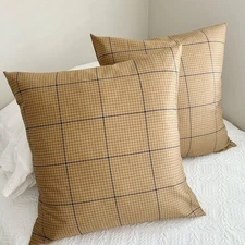 Set 2 Ralph Lauren 20" WINDOWPANE Throw Accent PILLOW COVERS Houndstooth Custom