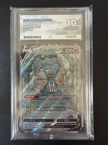 Pokémon Zacian V GG48/GG70 Crown Zenith Galarian Galary - ACE 10