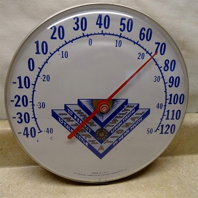Vintage High Twelve International Wall Thermometer, 12'' U.S.A. 