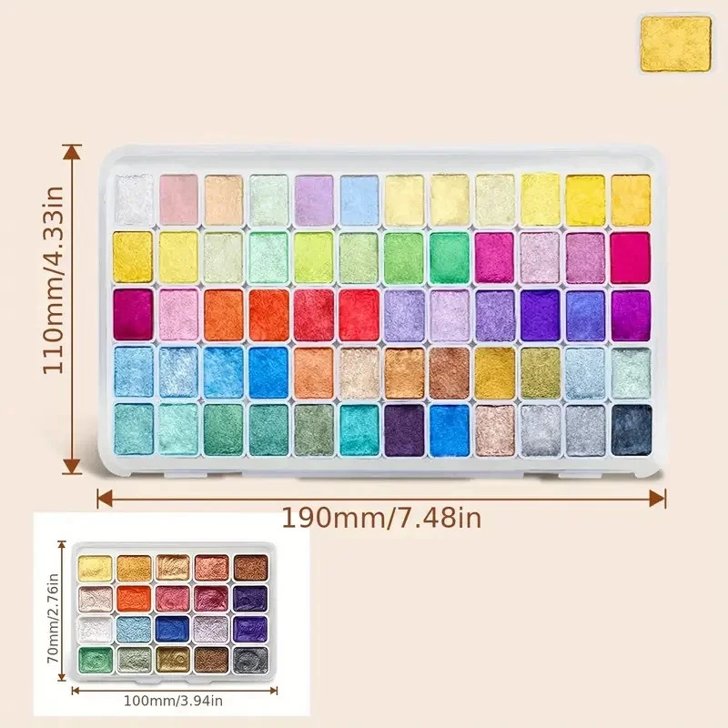 Glitzerndes Aquarell Farbset für kreatives Malen ab 6 Jahren - Bild 3 von 4