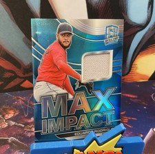 🔥2021 Panini Spectra MAX IMPACT Neon Blue Materials 36/50 Eduardo Rodriguez