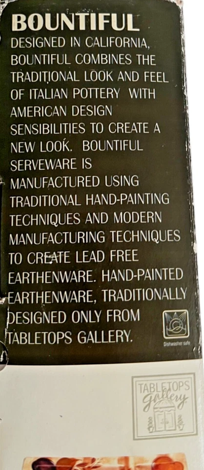 Tabletops Gallery Bountiful Entertaining Platters NEW Set Of 2 Rectangular, Oval - Image 2 of 4