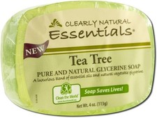 Barra de jabón de glicerina pura Clearly Natural Essentials, árbol de té, 4 onzas